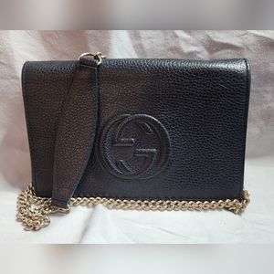 Black Gucci Soho Wallet on Chain
